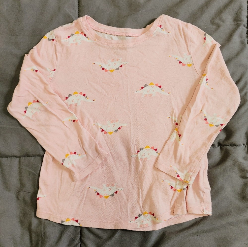 Pink T-shirt with dinosaurs